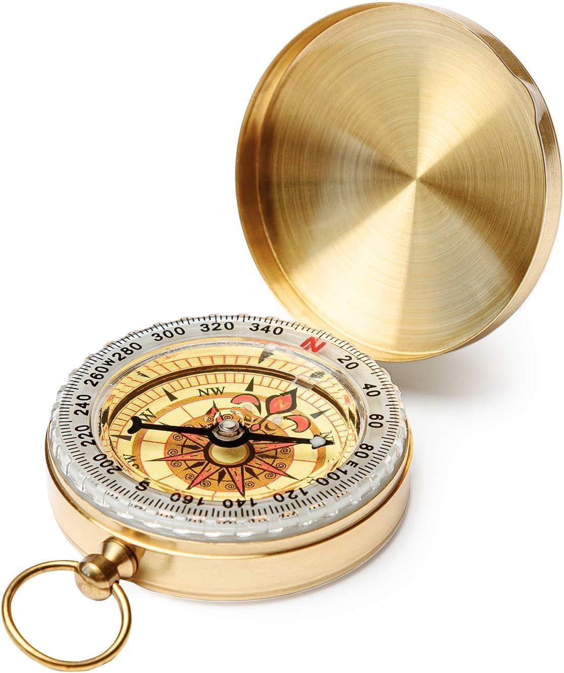Survival Metal Kids Compass For Hiking Camping Hunting Outdoor Military Navigation Tool_desvips.com