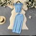 Women's Clothing sleeveless tops all match high waist skirt temperament lady style two piece suit_desvips.com
