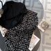 Women's Clothing Sports suits for women summer new style fashionable versatile high-end black short-sleeved wide-leg pants two-piece suit_desvips.com
