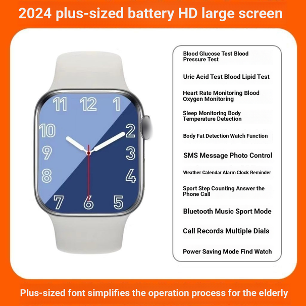 Wireless Charging Smart Bracelet Blood Sugar Blood Pressure Blood Lipid Uric Acid Sports Watch_desvips.com