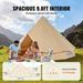 VEVOR Canvas Bell Tent, 3m, 4-Season Canvas Tent For Camping With Stove Jack, Unmatched Comfort, Large Interior Space, Easy Setup, Convenient Storage_desvips.com