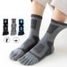 Pairs/lot Toe Sport Tube Man Thick Compression Mesh Endurable Fitness Bike Run Outdoor Basketball Travel 5 Finger Socks_desvips.com