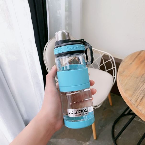 Creative Large Capacity Plastic Water Bottle Korean Style Portable Student Men's Sports With Filter Tea Space Cup_desvips.com
