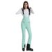 New Women's Ski With Straps, Double Board Elastic Slim Fit, Windproof, Waterproof, Outdoor Black Warm Snow Pants_desvips.com