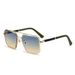 New Frameless Men's And Women's Fashion Sunglasses Square Frame Driving Travel Glasses 23319_desvips.com