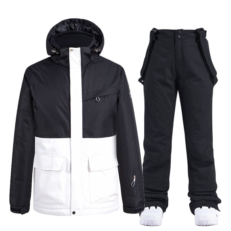 New Snowboarding Suit For Men Women, Couple Style, Warm Thickened Korean Version Ski Jacket And Pants Set_desvips.com