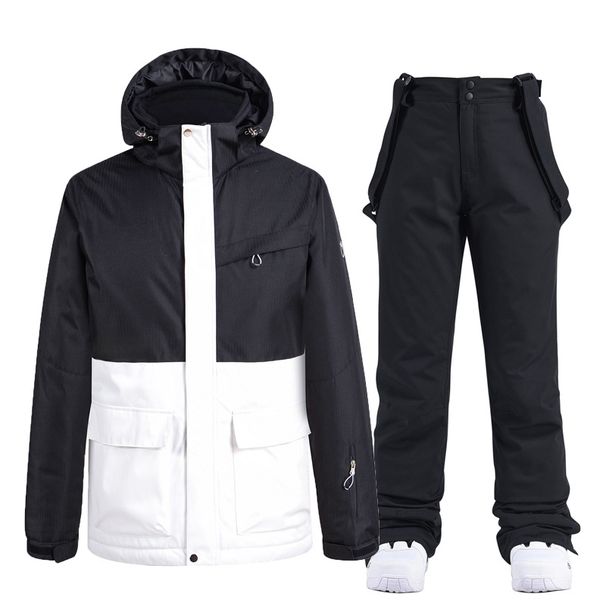New Snowboarding Suit For Men Women, Couple Style, Warm Thickened Korean Version Ski Jacket And Pants Set_desvips.com
