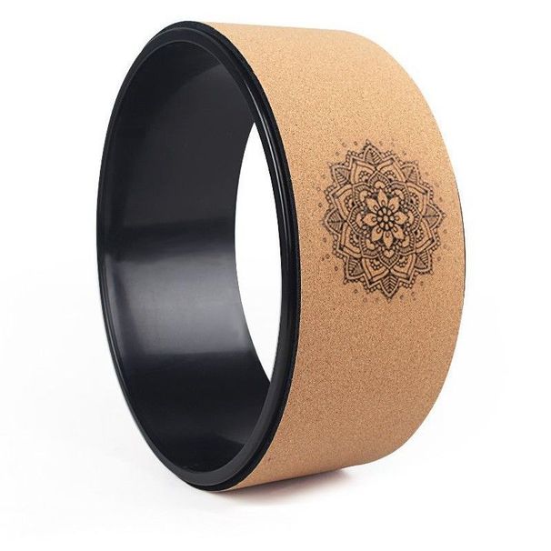 Natural Cork Yoga Wheel Stretching Beginner Professional Back Opener Backbend Waist Artifact Pilates_desvips.com
