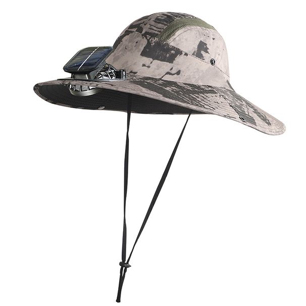 Solar-Powered Cooling Hat With USB Charging - UPF 50+ Sun Hat For Men & Women (Fast-Dry, High-Speed Fan, Outdoor Sports)_desvips.com
