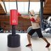Sacco Da Boxe Da Terra Pesante Con Altezza Regolabile (145-172cm) , Sacco Da Boxe Pieno Base Da Riempire Con Acqua (100kg) Sabbia (120kg)_desvips.com