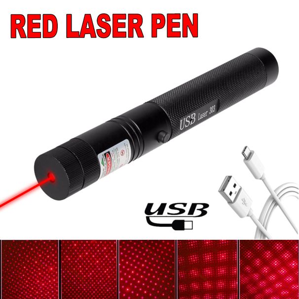USB Rechargeable GREEN LASER Pointers High Power 303 Laser Flashlight_desvips.com