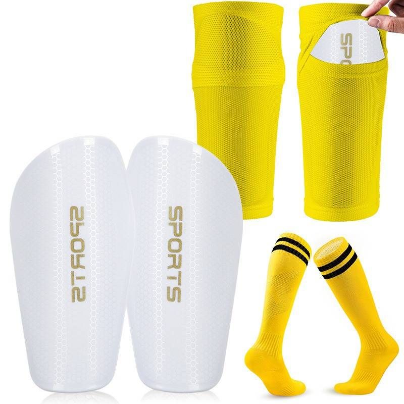 Football Shin Guards And Socks Three Piece Set For Children's Shin Guards, Knee Pads And Leg Guards Sports Equipment Protective Gear_desvips.com