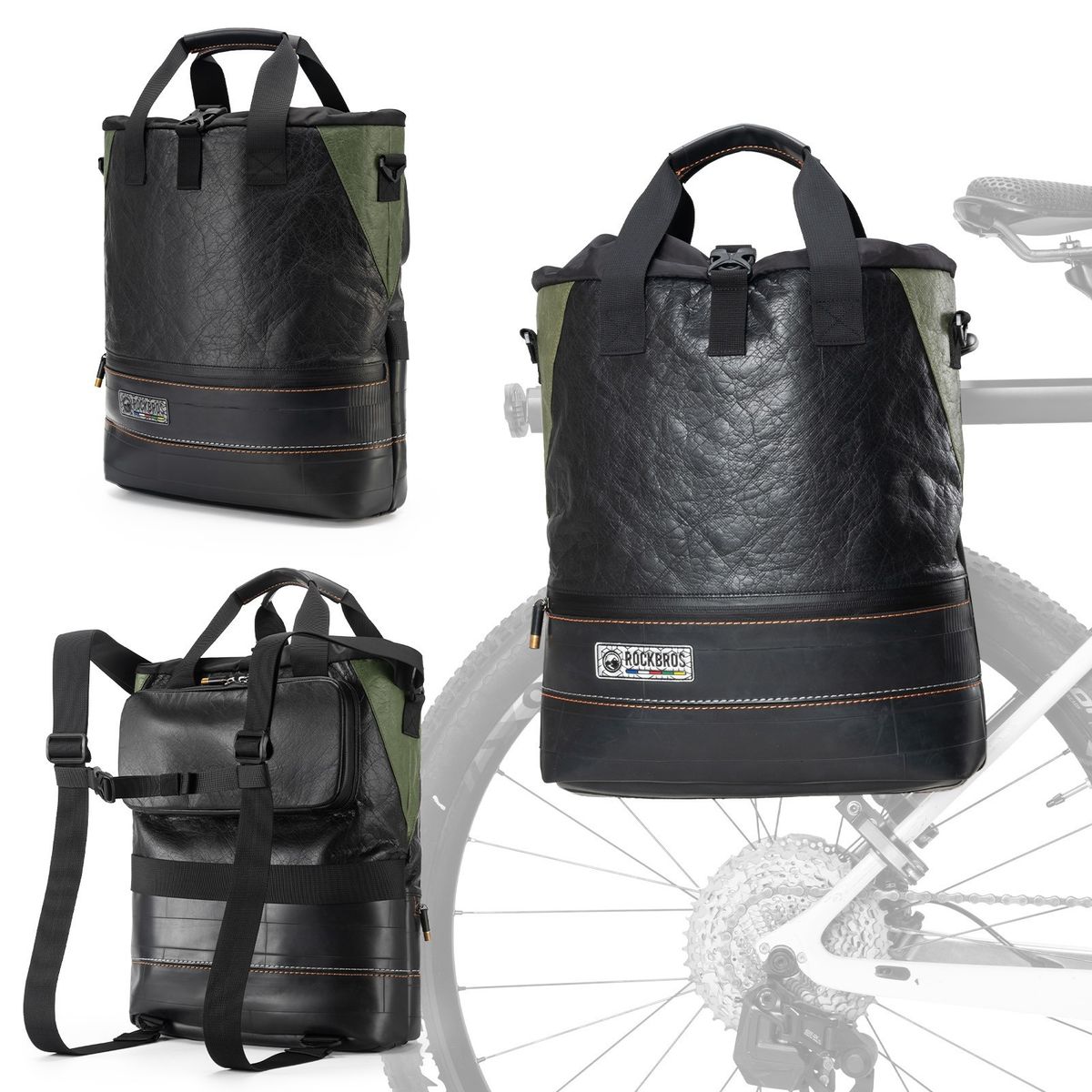 ROCKBROS Road To Sky Water-Resistant Pannier Bag Backpack Bicycle Bag_desvips.com