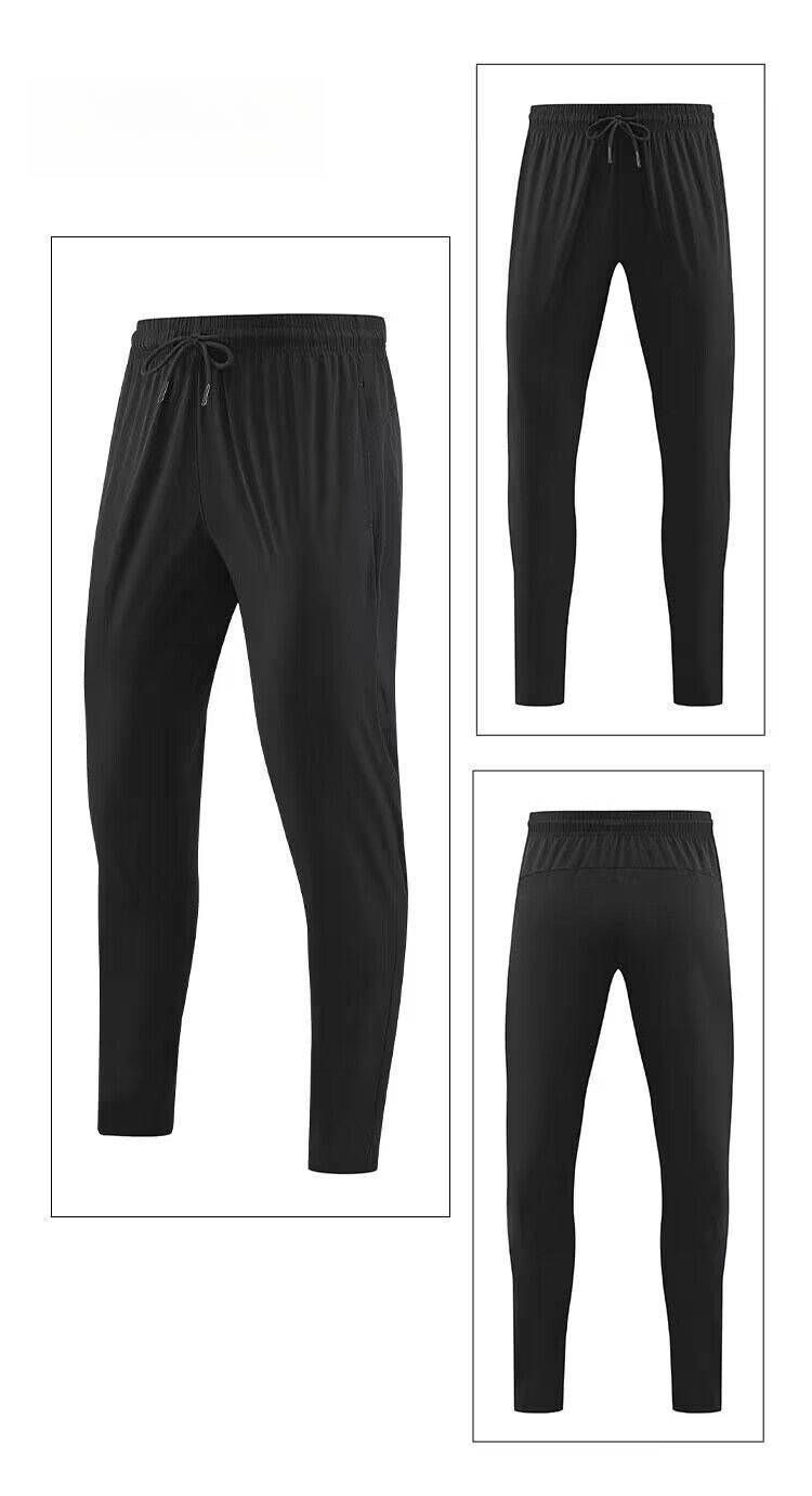 Men's Clothing Sports Casual Trousers Thin Elastic Quick-Drying Loose Skinny Pants Running Fitness Training Pants _desvips.com