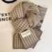 New Classic Houndstooth Double-sided Scarf For Women In Autumn And Winter Warm And Fashionable Knitted Scarf_desvips.com