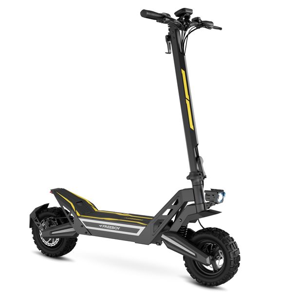 FREEBOY J2MAX Foldable Electric Scooter, 48V 18.2Ah Battery, Full Suspension_desvips.com