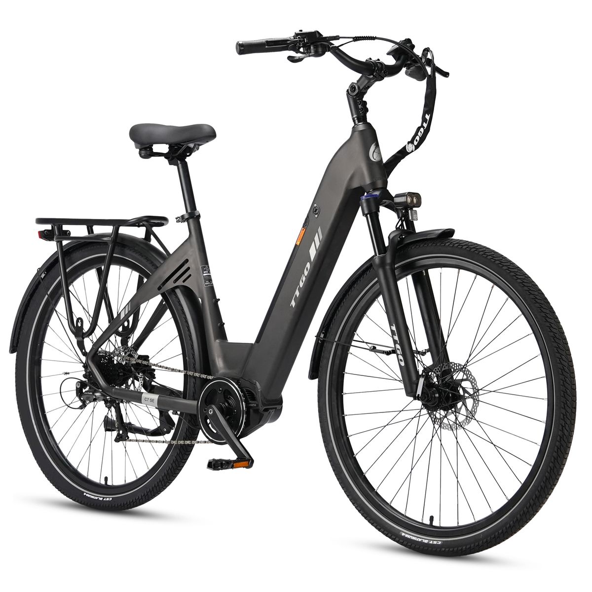 TTGO C7 SE Electric Bike, 36V 18AH Long Range Ebike With Bafang Mid Motor,Shimano 9-Speed_desvips.com