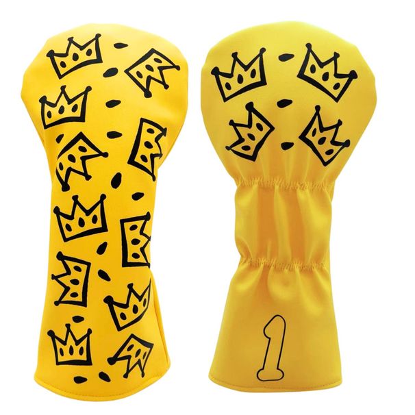 Club Head With Crown Design - Durable Synthetic Cover For Driver Cover, Creative Christmas Golf Headcover_desvips.com