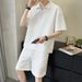 Men's Clothing Ice silk sports suit men summer light luxury men's clothing brand loose short sleeved Polo shirt half zipper_desvips.com