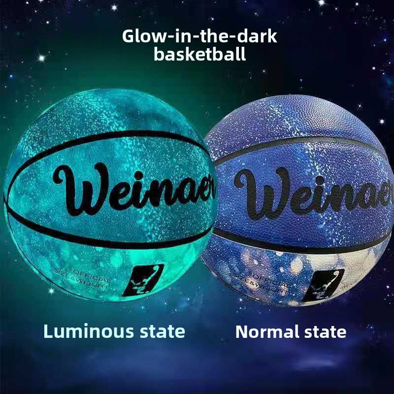 Glow-in-the-Dark – Size 7 Official PU Leather, Anti-Slip & Reflective Night Play, Durable Training Basketball For_desvips.com