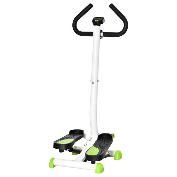 HOMCOM Stepper With Handlebar, Flat LCD Screen Adjustable Resistance_desvips.com