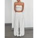 European And American Hip-hop Style Cross-border Straight Leg Casual Pants For Women, New Summer Style, Loose, Solid Color, Wide Leg Trend_desvips.com