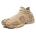 2025 Fashion Sneakers Men's Kniting Breathable Low Help Thick Sole Non-Slip Wear-Resistant Socks Running Shoes 39-45_desvips.com