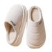 Down Cloth Waterproof Cotton Slippers In Autumn And Winter New Style For Couples Wearing Anti-slip Plush Plush Thickened Warm Shoes At Home_desvips.com