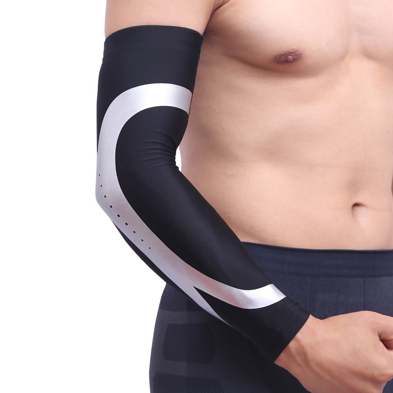 Basketball Brace, Sports Arm Guard, Extended Elbow Pad, Sports Anti-slip, Breathable, Elastic Reflective Forearm_desvips.com