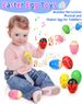 6-piece Wooden Percussion Music Shaker Set Pre-installed Eggs, Filled With Toys, Filling Easter Baskets Toddlers,_desvips.com