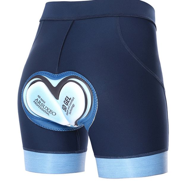 NOKO-ARSUXEO New Cycling Underwear Women's Sports Fitness Three-quarter Shorts Comfortable Summer Tights High Elastic Breathable Sweat-absorbent_desvips.com