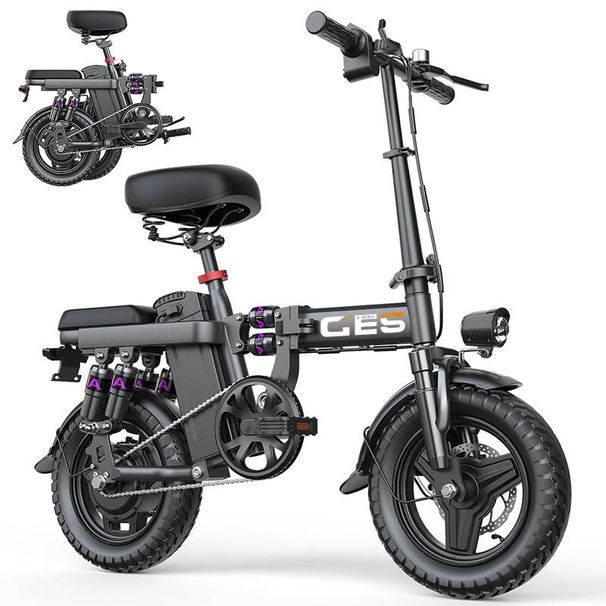 Toofly GE5 14 Inch Folding E-Bike, 250 W Motor, 48V15 Ah Battery_desvips.com