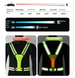 LED Reflective Suspenders, 3 Light Modes High Visibility Safety Straps, Adjustable Elastic Waterproof Belt For Night Running/Cycling/Working_desvips.com