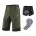 NOKO-ARSUXEO Outdoor Cycling Pants Bicycle Shorts Suit Detachable Waterproof Multi-zipper Pocket Breathable Perspiration Shorts Men_desvips.com