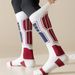 Winter Wool Professional Ski Socks Thickened Terry High Tube Warm Compressed Stockings Outdoor Sports_desvips.com