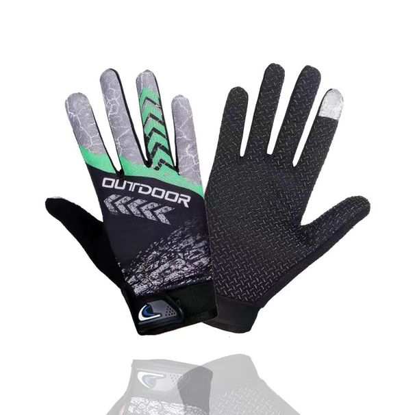 Outdoor Cycling Gloves, Full-finger, Men's, Mountain Climbing, Summer, Thin, Non-slip, Breathable, Touch Screen, For_desvips.com