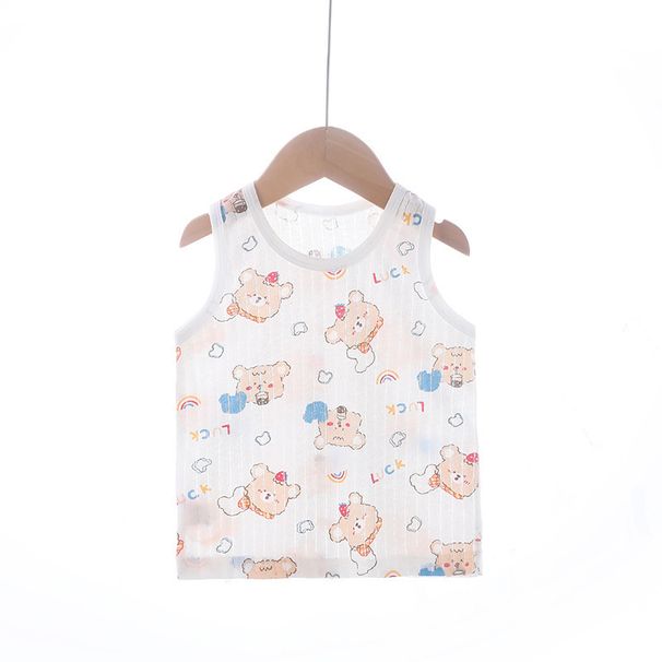 Baby And Children's Summer Thin Vests, Unisex Underwear, Sports Tank Tops, Base Layer For Babies, Class A Pure_desvips.com