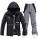 001 New Set For Men Women Couples Snowboard And Jacket Pants Warm Thickened Korean Style Ski Suit_desvips.com