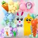 159-piece Chain Set Rabbit Carrot Holiday Birthday Party Balloon Garland Arch Easter_desvips.com