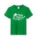 Ireland St. Patrick's T-shirt With Short Sleeves And A Four-leaf Clover Design For ChildrenPatrick's Day Apparel_desvips.com