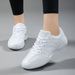 SG03 Teen Girls Leather Cheer Lightweight Aerobics Sneakers Women Casual Athletic Shoes For Fitness Workout Sports_desvips.com