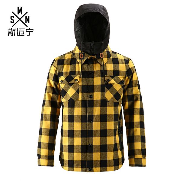 001 001 New Suit For Women, Single Plaid Shirt, Warm And Waterproof, Double Board Couple's Foreign Trade Suit, Men's Ski Shirt_desvips.com