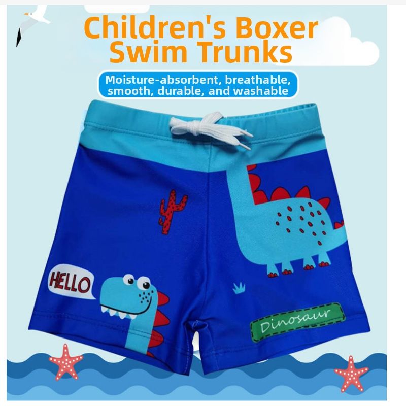 Boys' Cartoon Swim Trunks Medium And Large Children's Swimming Suits For Toddlers Suitable For Outerwear_desvips.com