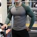 Men's Clothing drying fitness long sleeved men's slim quick drying sports T shirt moisture breathable training uniform_desvips.com