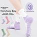 Women's Thickened Terry Cloth Mid Calf Socks For Spring/Summer Pure Cotton Sports Socks Suitable For Running Basketball And Badminton_desvips.com