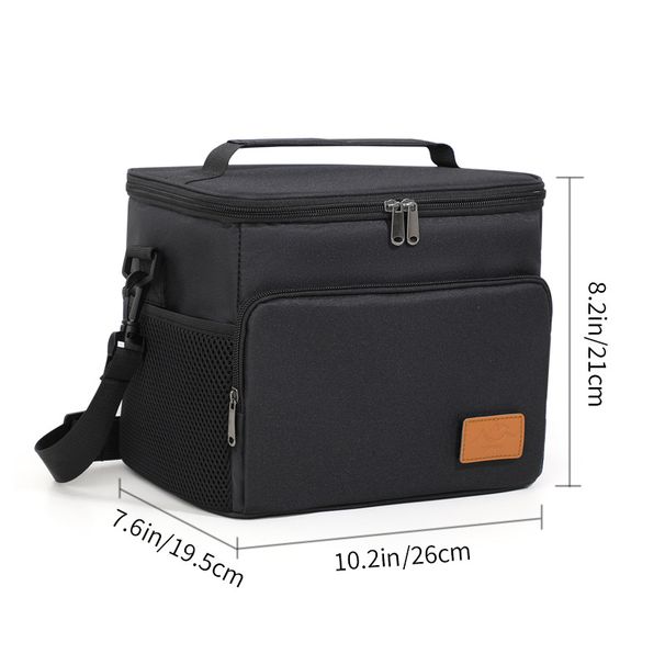 Large Insulated Picnic Bag Stylish Cooler Tote With Detachable Shoulder Strap Leakproof Thermal Lunch Box For Outdoor Camping_desvips.com