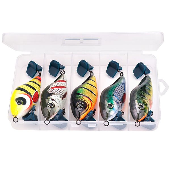 TREHOOK 5pcs Killers For Pike Sinking Wobblers Fishing Lures Set 8cm 24g Jerkbait Hard Artificial Bait With Fishing Tackle Box_desvips.com