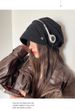 Autumn And Winter Fashion Letters Big Head Circumference Versatile Korean Style Baotou Hat_desvips.com