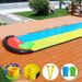 Inflatable PVC Water Slide With Sprayer Outdoor Slip Slide For Kids Adults Double Lane Splash Pool Wave Board Included_desvips.com