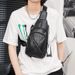 Soft Leather Men Outdoor Sports And Casual K-style Small Chest Bag_desvips.com
